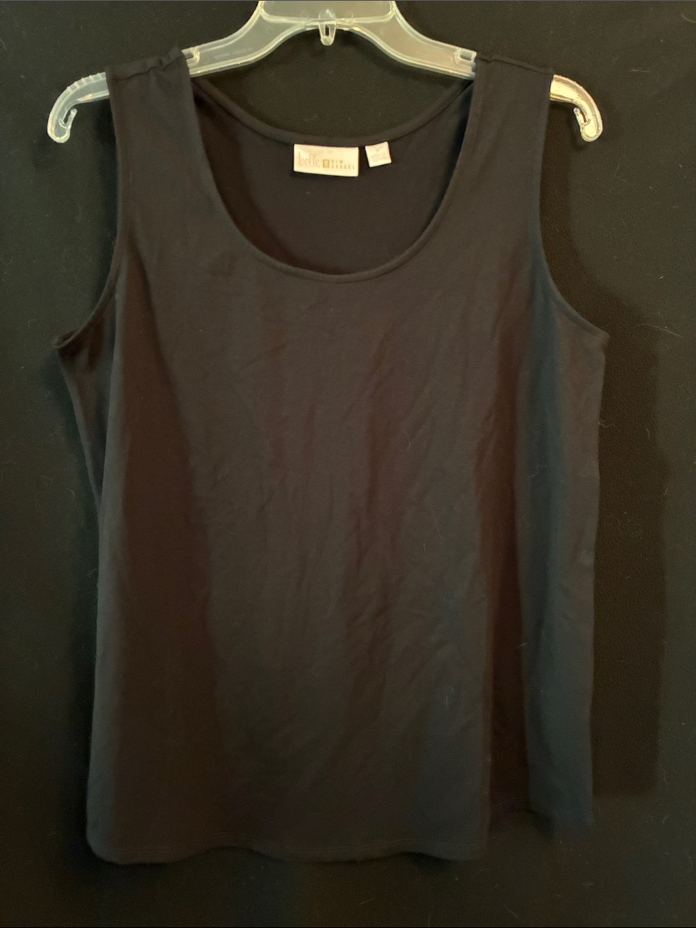 Belle by Kim Gravel Black Sleeveless Scoop Neck Tank